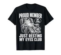 Just Resting My Eyes Funny Frog Nap Lover Lazy Sleeper Camiseta