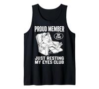 Just Resting My Eyes Funny Frog Nap Lover Lazy Sleeper Camiseta sin Mangas