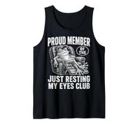 Just Resting My Eyes Funny Frog Nap Lover Lazy Sleeper Camiseta sin Mangas