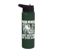 Just Resting My Eyes Funny Frog Nap Lover Lazy Sleeper Stainless Steel Insulated Water Bottle