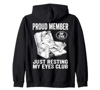 Just Resting My Eyes Funny Frog Nap Lover Lazy Sleeper Sudadera con Capucha