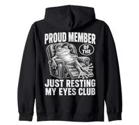 Just Resting My Eyes Funny Frog Nap Lover Lazy Sleeper Sudadera con Capucha