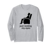 Just Resting My Eyes Recliner Chair Funny Fathers Day Manga Larga