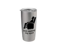 Just Resting My Eyes Recliner Chair Funny Fathers Day Vaso térmico de acero inoxidable de doble pared
