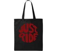 Just Ride Drivers Circle Graphic - Bolsa de algodón ecológico natural, color negro, Black, Talla única