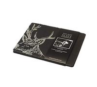 Just Slate Stag - Alfombrillas para Sentarse (X2), Color Negro, 42 cm x 15 cm