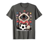 Just Soccer Cat Girl a la Que le encantan los goles de Birman Mom Hearts Kids Camiseta