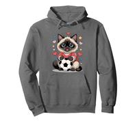 Just Soccer Cat Girl a la Que le encantan los goles de Birman Mom Hearts Kids Sudadera con Capucha