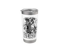 Just Stay Weird Dead Goth Skull Astronauta Cartoon Vaso térmico de acero inoxidable de doble pared