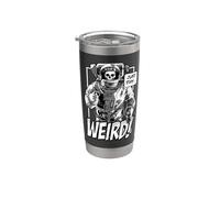 Just Stay Weird Dead Goth Skull Astronauta Cartoon Vaso térmico de acero inoxidable de doble pared
