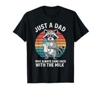 Just The Dad Who Always Came Back With The Milk Distressed Camiseta