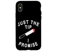 Just The Tip I Promise Funny Halloween Dichos Carcasa para iPhone X/XS