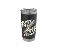 Just The Tip, I Promise Horror Movie Lover Funny Halloween Vaso térmico de acero inoxidable de doble pared