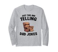 Just This and Telling Dad Jokes Sillón Hombre Humor Grandpa Manga Larga