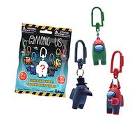 Just Toys LLC Among Us - Percha para mochila con 7 personajes, incluye 1 Glow in the Dark, juego de accesorios para mochila con clip