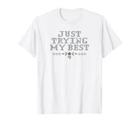 Just Trying My Best Cross Stitch Graphic Funny Design Camiseta