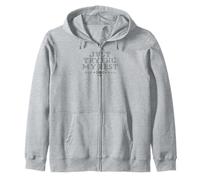 Just Trying My Best Cross Stitch Graphic Funny Design Sudadera con Capucha