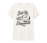 Just Us Sin complicaciones Elopement 2026 Micro Novia de Boda Camiseta Premium
