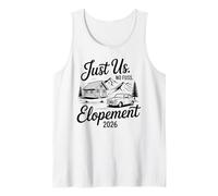 Just Us Sin complicaciones Elopement 2026 Micro Novia de Boda Camiseta sin Mangas