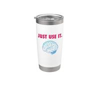 JUST USE IT BRAIN Vaso térmico de acero inoxidable de doble pared