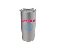 JUST USE IT BRAIN Vaso térmico de acero inoxidable de doble pared