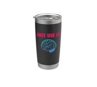 JUST USE IT BRAIN Vaso térmico de acero inoxidable de doble pared