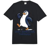 Just Waddling Through Cute Penguin Cartoon Comfort Colors Adult Heavyweight T-Shirt
