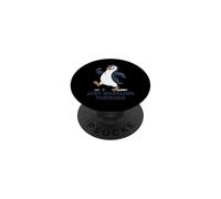 Just Waddling Through Cute Penguin Cartoon PopSockets PopGrip Adhesivo