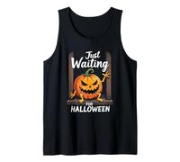 Just Waiting For Halloween Pumpkin Art Camiseta sin Mangas