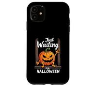 Just Waiting For Halloween Pumpkin Art Carcasa para iPhone 11