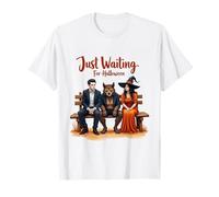 Just Waiting For Halloween Vampire Witch Camiseta