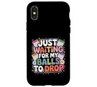 Just Waiting For My Balls To Drop Juego de Hobby de Bingo Carcasa para iPhone X/XS