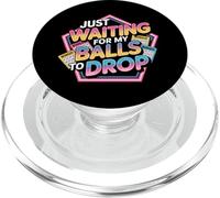 Just Waiting For My Balls To Drop Juego de Hobby de Bingo - PopSockets PopGrip para MagSafe