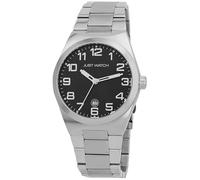 Just Watch Lukas - Reloj de pulsera para hombre, correa de acero inoxidable, color plateado y azul, 5 ATM, plateado/negro