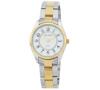 Just Watch Reloj de mujer Lunaria con correa de acero inoxidable Simili, diámetro de 32 mm, color plateado y nácar, Bicolor., Pulsera