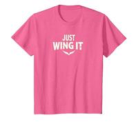 Just Wing It: Alas de ángel motivacionales Camiseta, Niños, Rosa Jaspeado, 2 años