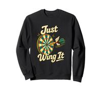 Just Wing It Comic Dardos Humor Sudadera