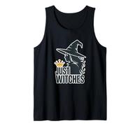 Just Witches Bruja Feminista Halloween Camiseta sin Mangas