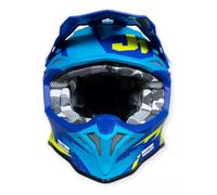 JUST1 Casco J-39 Poseidon Azul/Amarillo Fluor, Adultos Unisex, Multicolor, X-Large