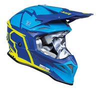 JUST1 Casco J-39 Poseidon Azul/Amarillo Fluor, Adultos Unisex, Multicolor, X-Small