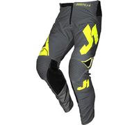 Just1 J-Flex Aria Pantalones de Motocross, gris/amarillo, Talla 44
