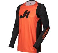 Just1 J-Flex Jersey Juvenil Motocross, negro-naranja, tamaño S