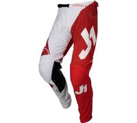 Just1 J-Flex Shape Pantalones motocross, blanco-rojo, tamaño 50