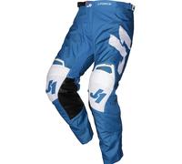 Just1 J-Force Terra Pantalones de Motocross, blanco-azul, tamaño 46 para Hombres