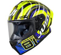 Just1 J-GPR Torres Replica Carbon Casco, amarillo/azul, Talla M (57/58)