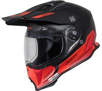 Just1 J14-F Elite Casco de Motocross, negro-rojo, tamaño S para Hombres