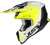 Just1 J18 Pulsar Casco de motocross, negro-blanco-amarillo, tamaño XS para Hombres