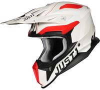 Just1 J18 Pulsar Casco de motocross, negro-blanco-rojo, tamaño M para Hombres
