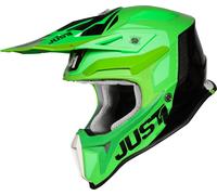 Just1 J18 Pulsar Casco de motocross, negro-verde, tamaño S para Hombres