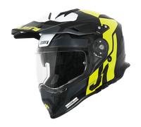 Just1 J34 Pro Tour Casco de Motocross, negro-amarillo, tamaño M para Hombres